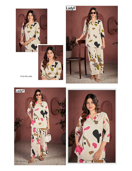 Ved No 3244-3245 Ladyf Cotton Co Ord Set Wholesale