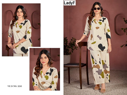 Ved No 3244-3245 Ladyf Cotton Co Ord Set Wholesale