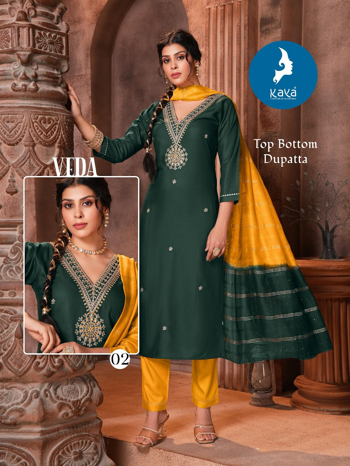 Veda Kaya Rayon Readymade Pant Style Suits Wholesale Price