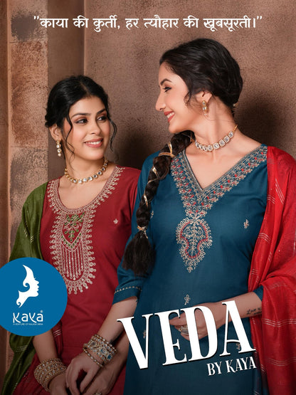 Veda Kaya Rayon Readymade Pant Style Suits Wholesale Price
