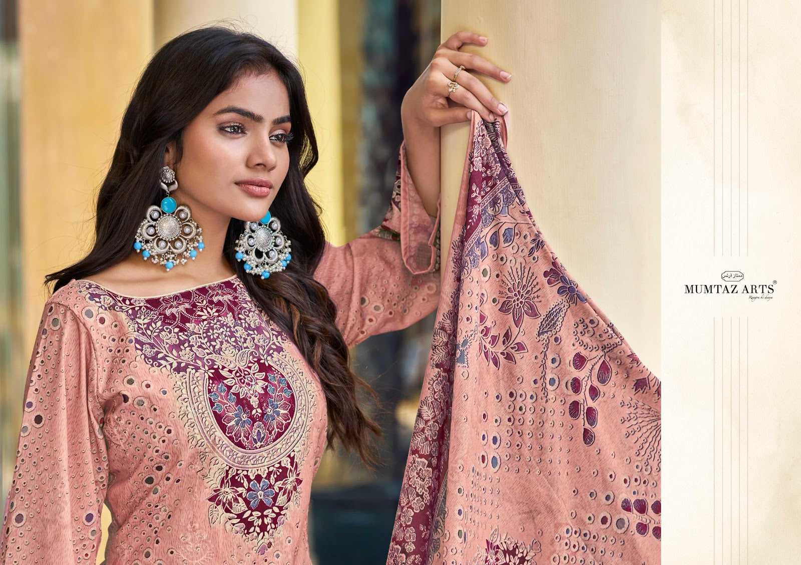 Veda Mumtaz Arts Jam Satin Karachi Salwar Suits Supplier