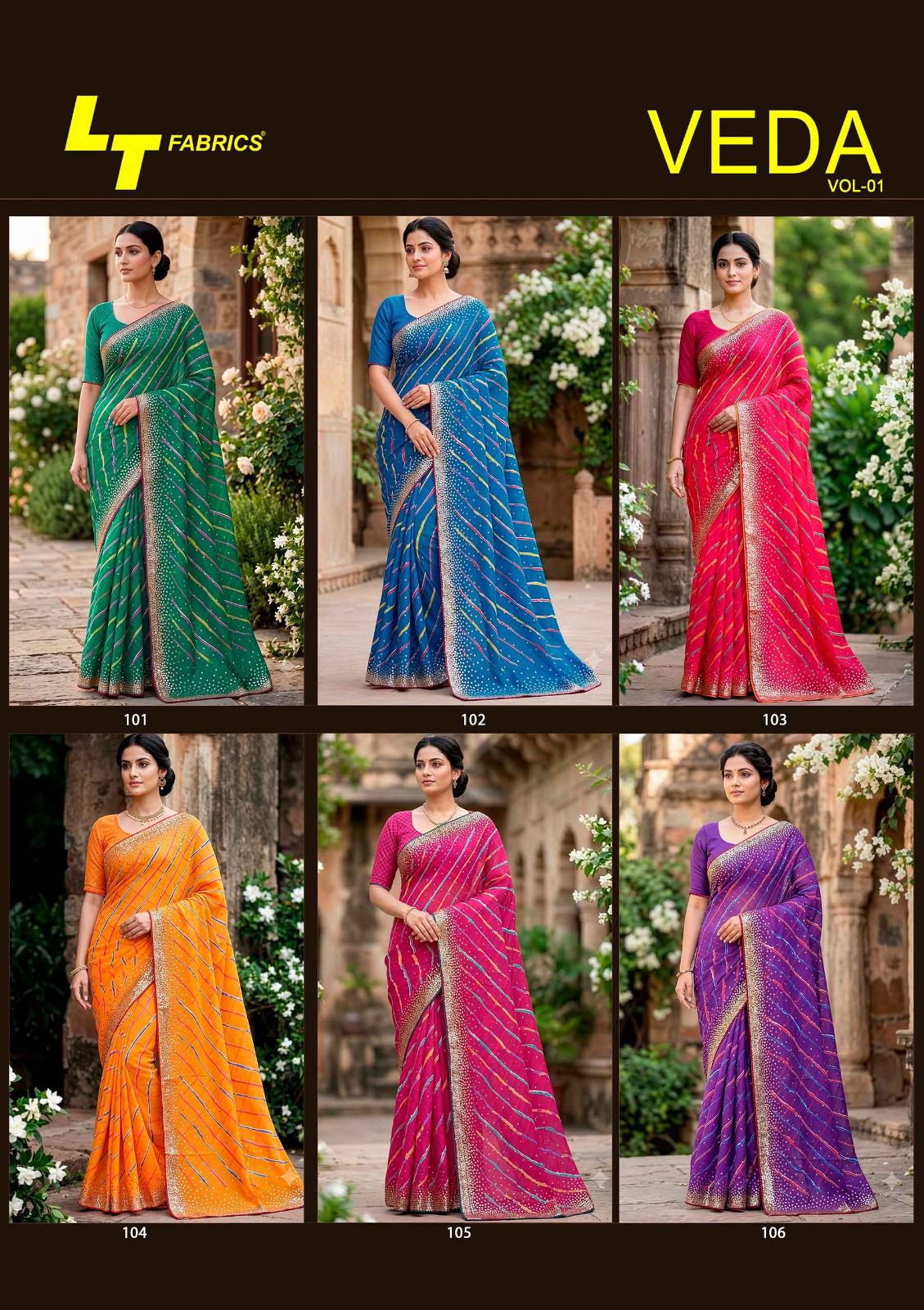 Veda Vol 1 Lt Fashion Dull Moss Sarees Manufacturer India