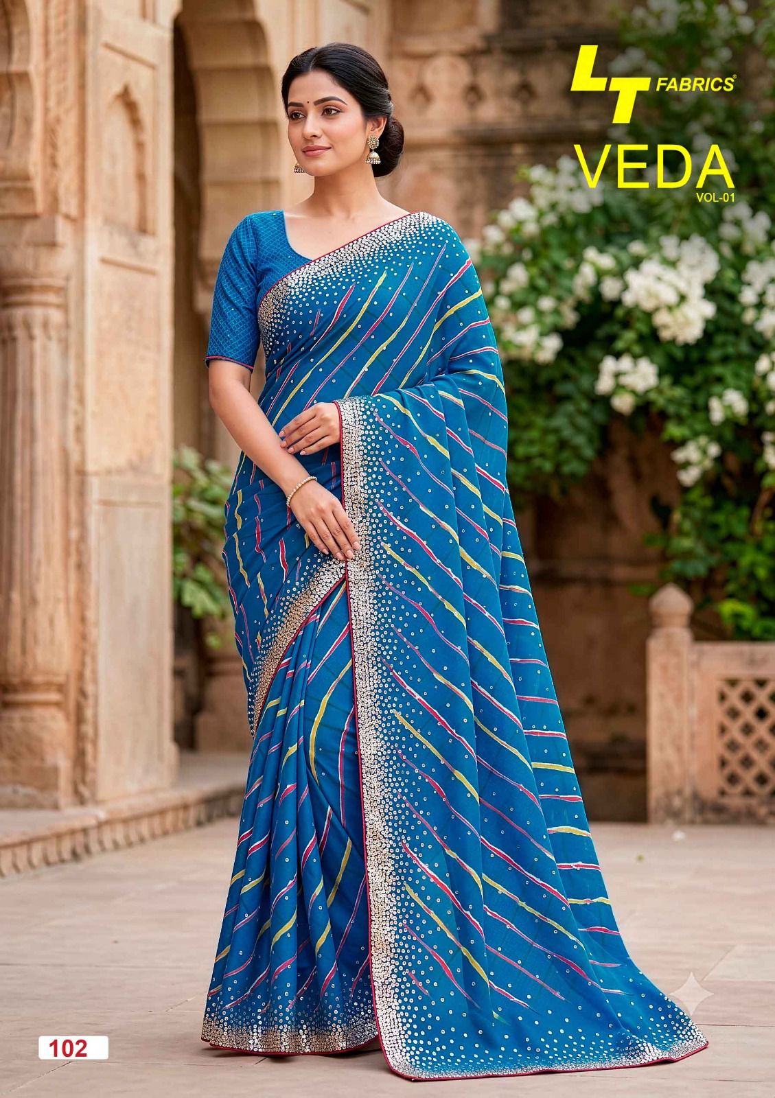 Veda Vol 1 Lt Fashion Dull Moss Sarees Manufacturer India