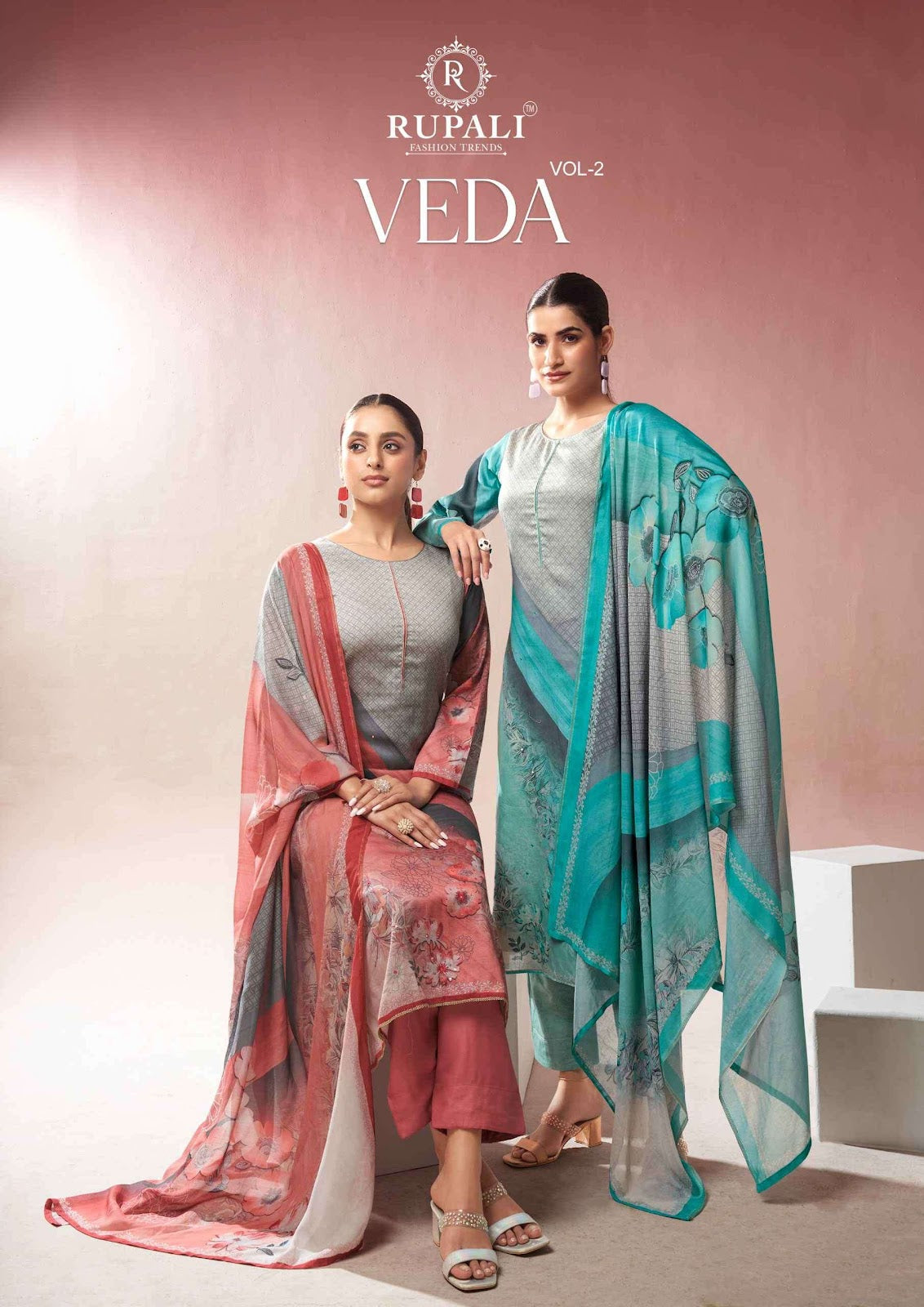 Veda Vol 2 Rupali Jam Cotton Pant Style Suits Manufacturer Ahmedabad