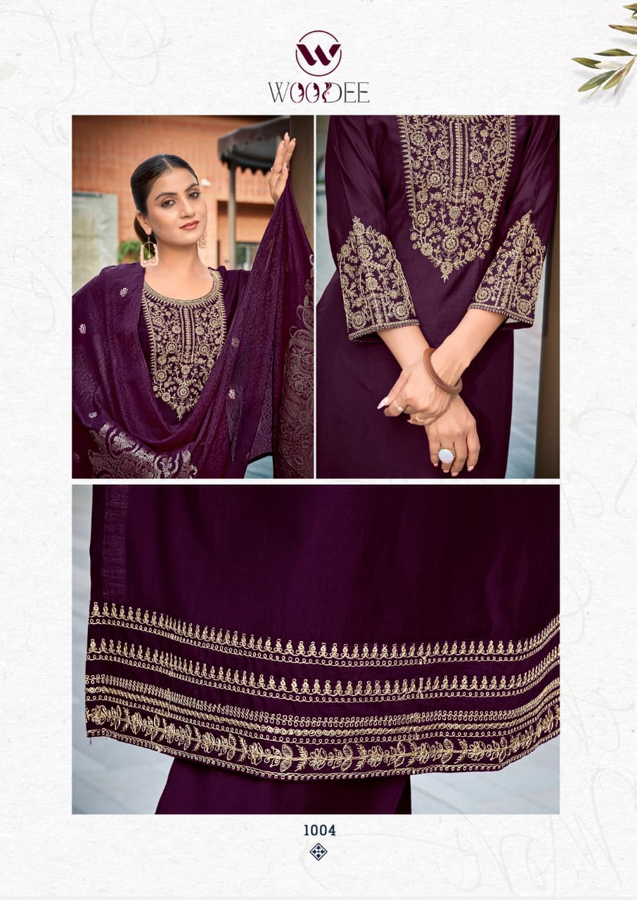Veda Vol 2 Woodee Viscose Readymade Plazzo Style Suits Manufacturer Ahmedabad