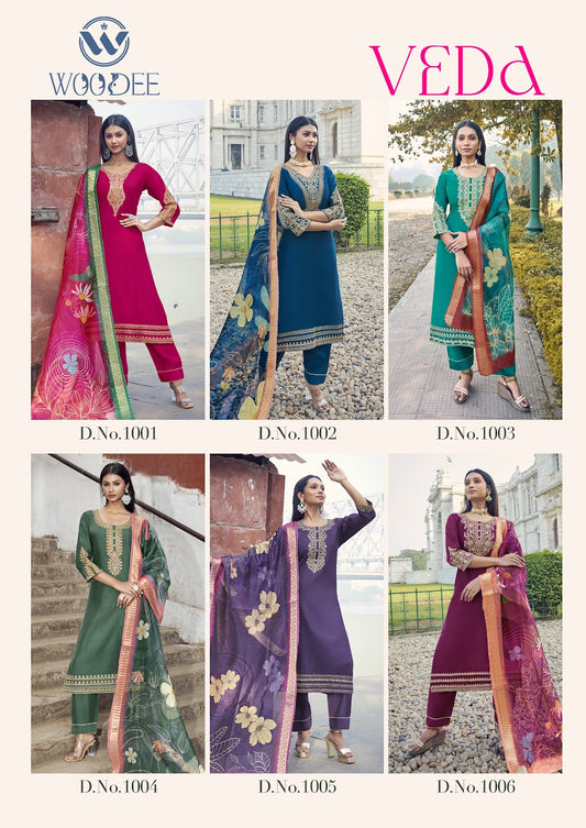 Veda Woodee Vetican Readymade Pant Style Suits Wholesale Price