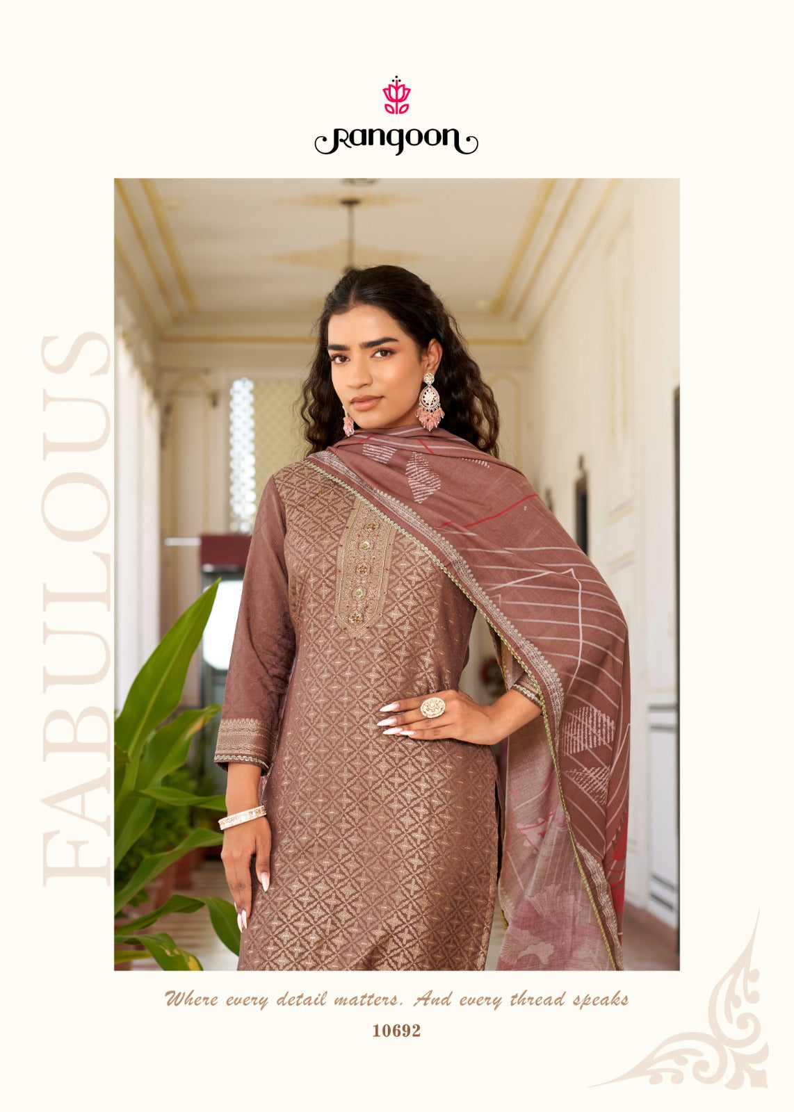 Vedanchi Rangoon Viscose Muslin Readymade Pant Style Suits Wholesaler Ahmedabad