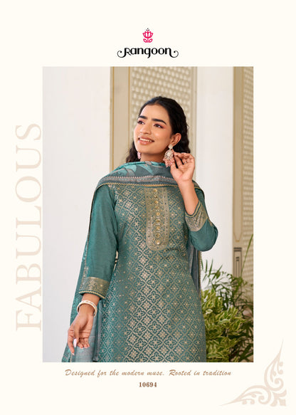 Vedanchi Rangoon Viscose Muslin Readymade Pant Style Suits Wholesaler Ahmedabad