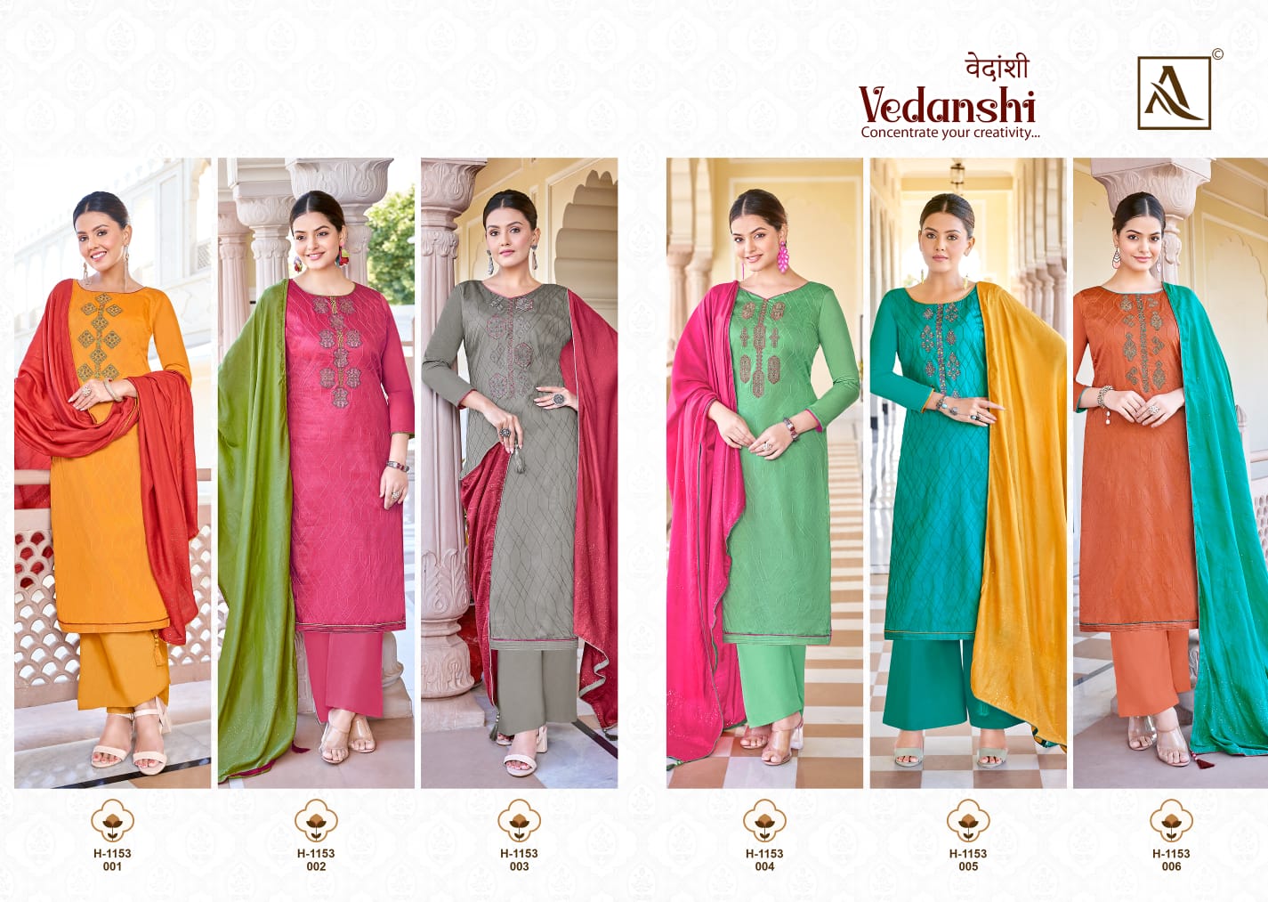 Vedanshi Alok Pure Zam Pant Style Suits Wholesaler Ahmedabad