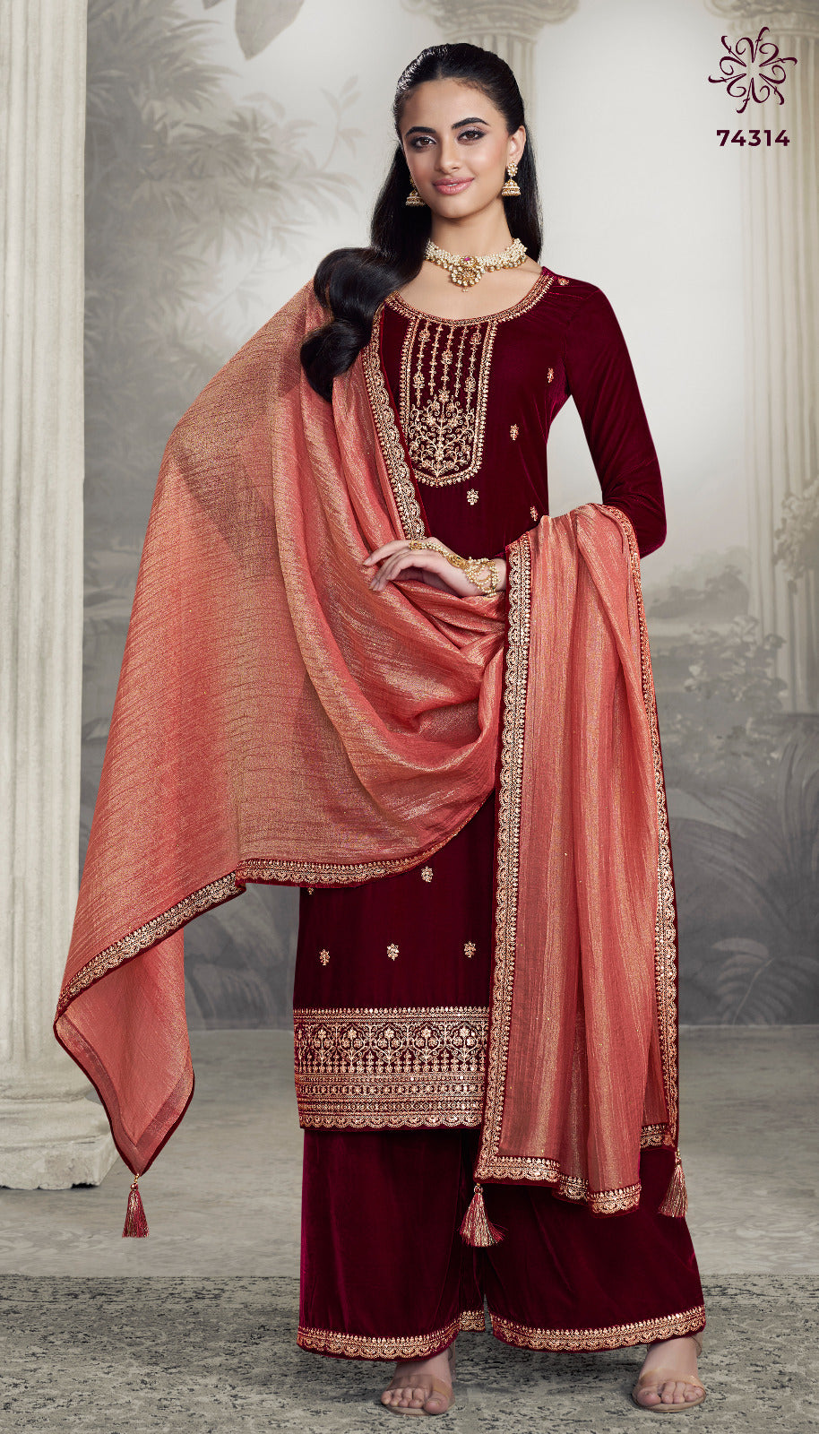 Vedanshi Vinay Fashion Llp Velvet Suits Wholesale Price