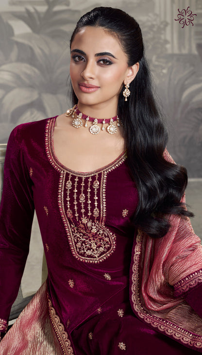 Vedanshi Vinay Fashion Llp Velvet Suits Wholesale Price