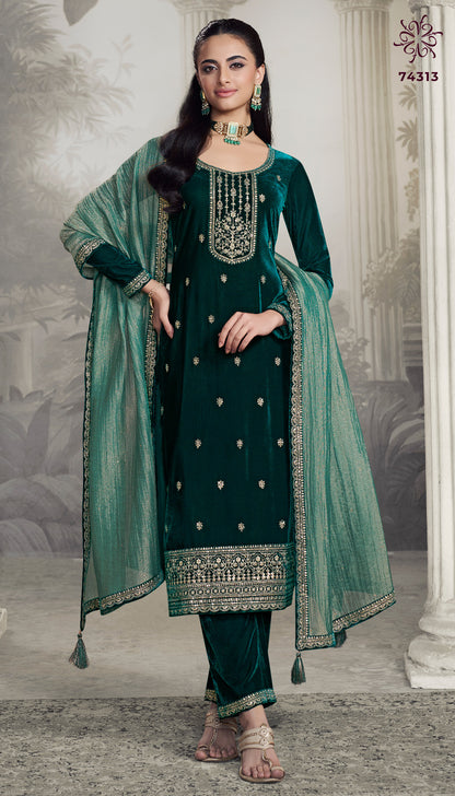Vedanshi Vinay Fashion Llp Velvet Suits Wholesale Price