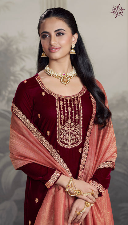 Vedanshi Vinay Fashion Llp Velvet Suits Wholesale Price