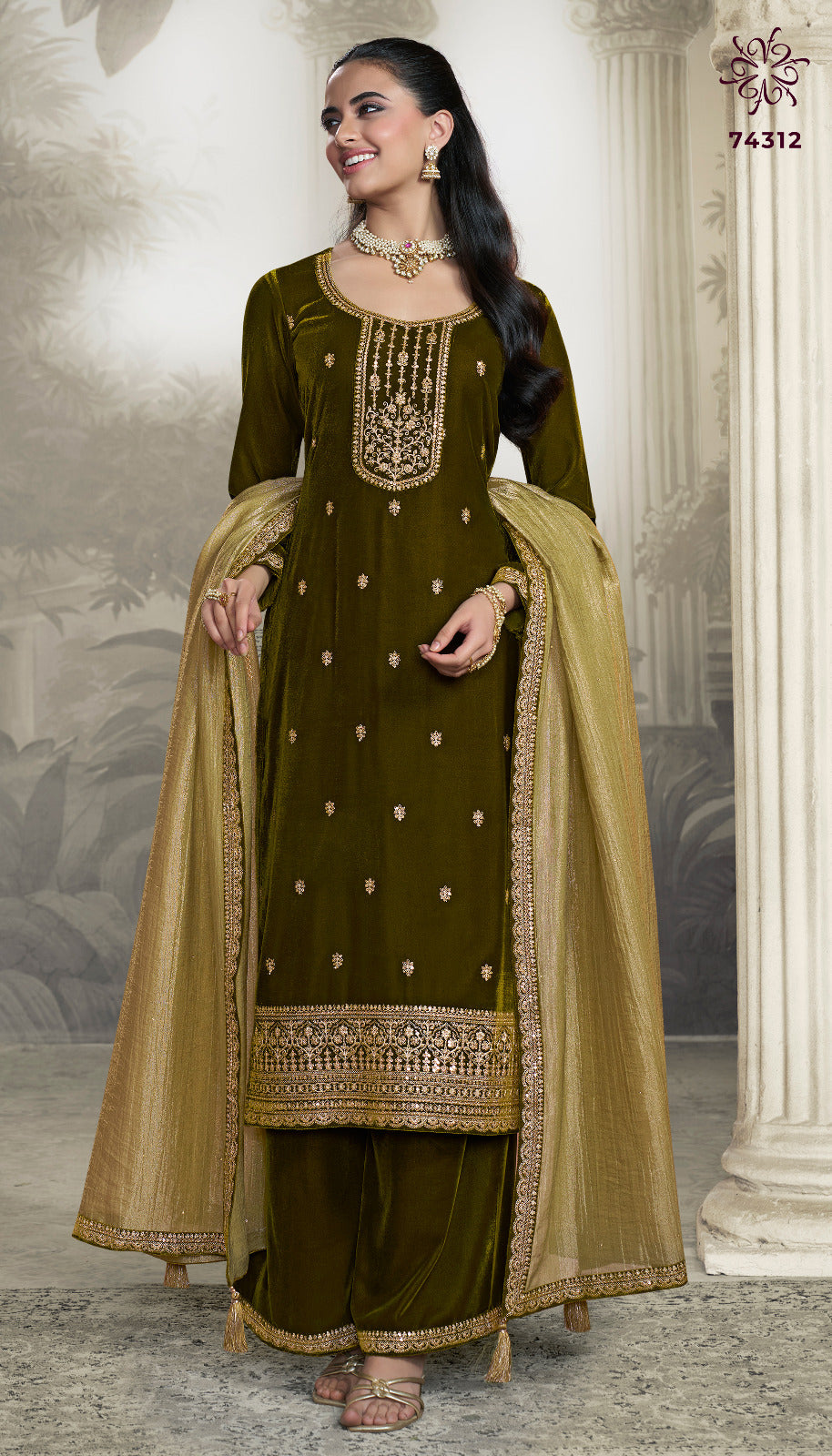 Vedanshi Vinay Fashion Llp Velvet Suits Wholesale Price