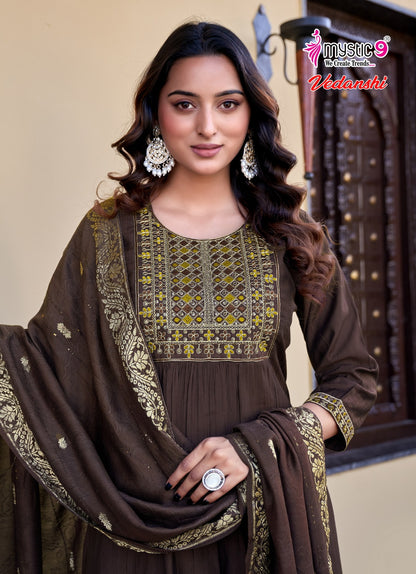 Vedanshi Vol 1 Mystic 9 Vertican Readymade Anarkali Suits Exporter