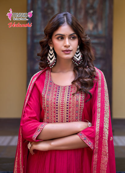 Vedanshi Vol 1 Mystic 9 Vertican Readymade Anarkali Suits Exporter