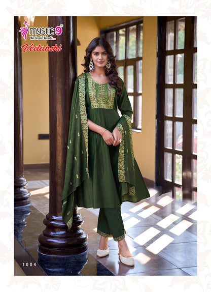Vedanshi Vol 1 Mystic 9 Vertican Readymade Anarkali Suits Exporter