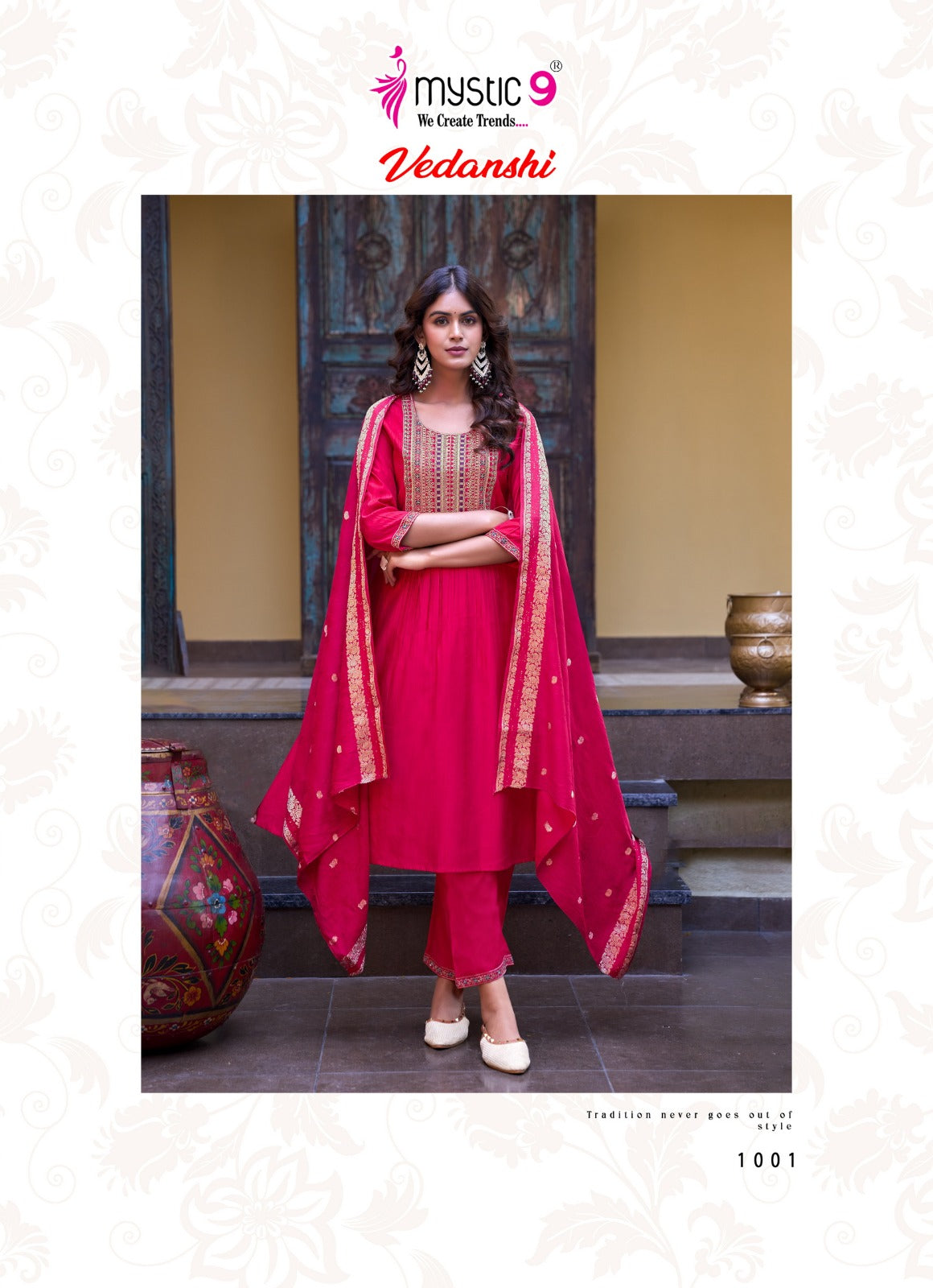 Vedanshi Vol 1 Mystic 9 Vertican Readymade Anarkali Suits Exporter