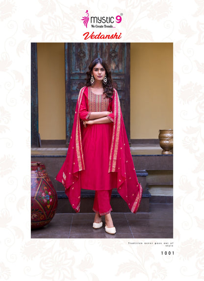Vedanshi Vol 1 Mystic 9 Vertican Readymade Anarkali Suits Exporter
