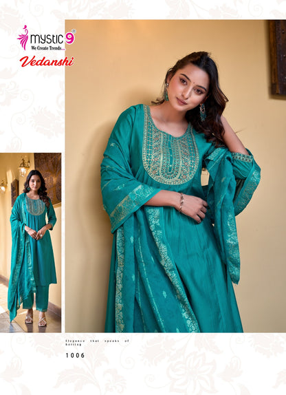 Vedanshi Vol 1 Mystic 9 Vertican Readymade Anarkali Suits Exporter