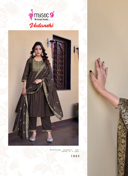 Vedanshi Vol 1 Mystic 9 Vertican Readymade Anarkali Suits Exporter