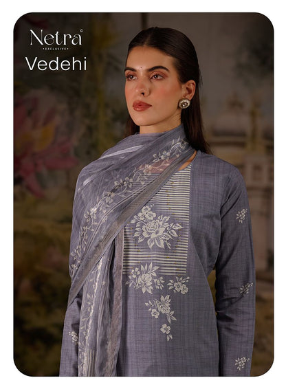 Vedehi Netra Cotton Pant Style Suits Supplier India