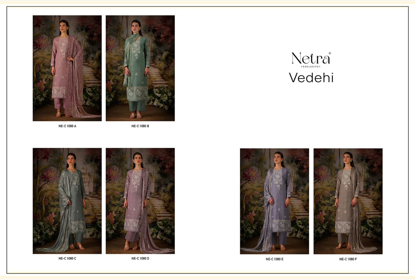Vedehi Netra Cotton Pant Style Suits Supplier India