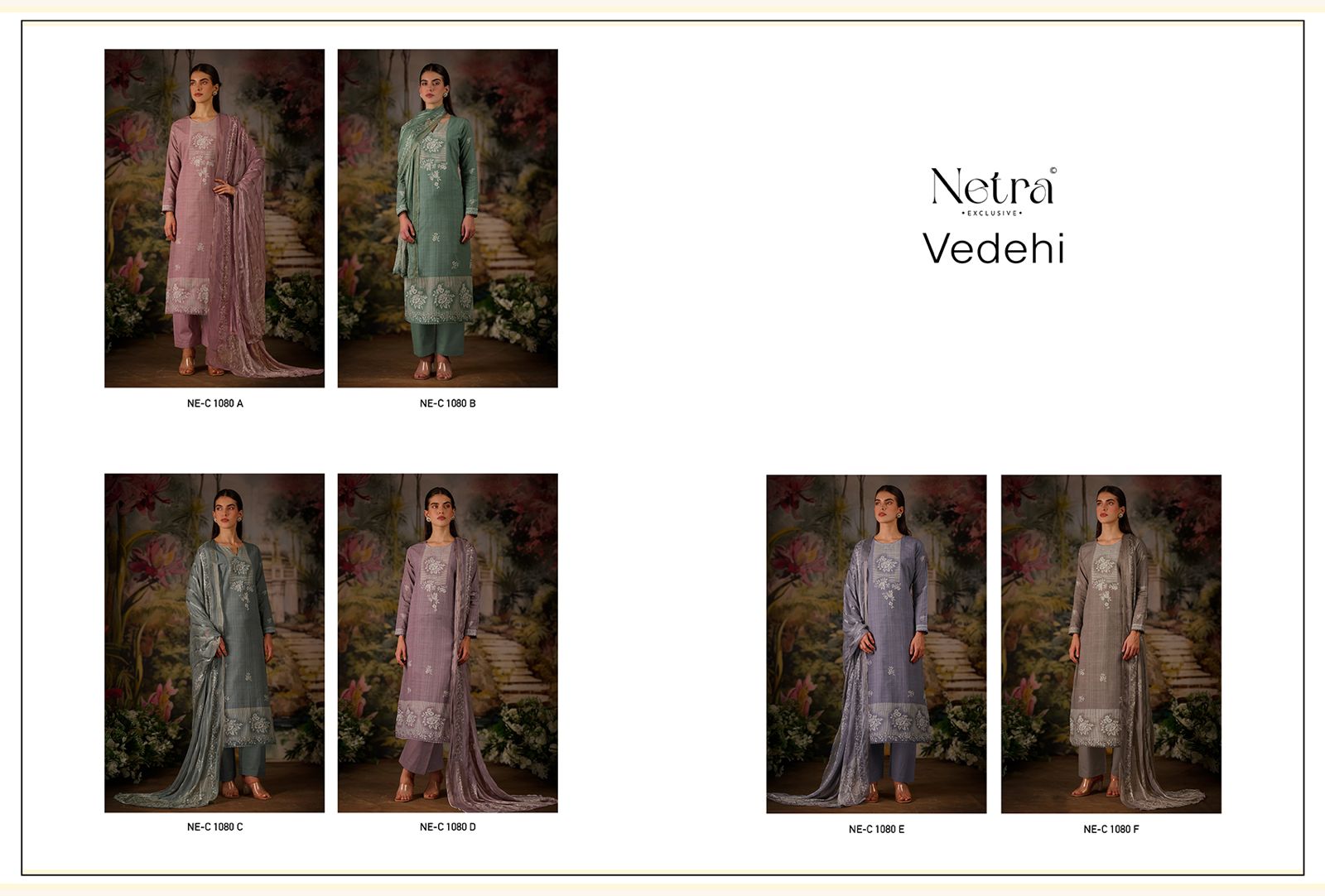 Vedehi Netra Cotton Pant Style Suits Supplier India