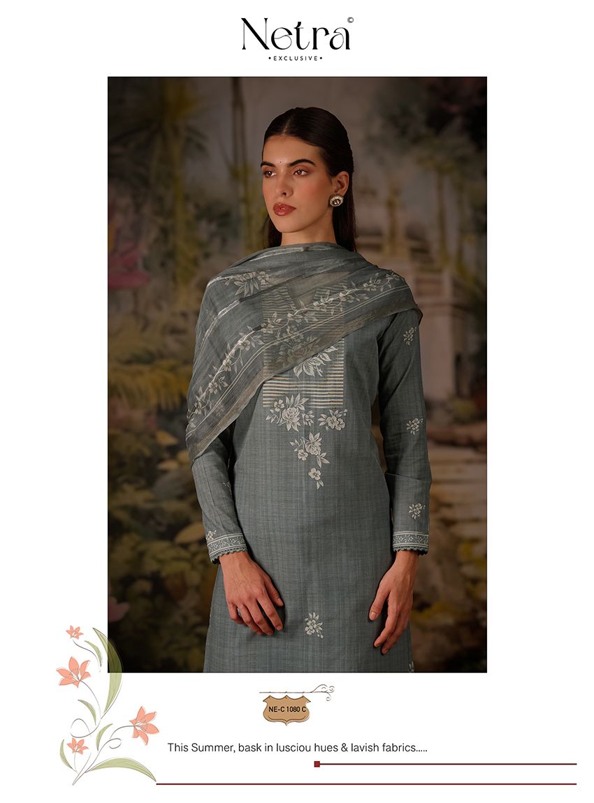 Vedehi Netra Cotton Pant Style Suits Supplier India