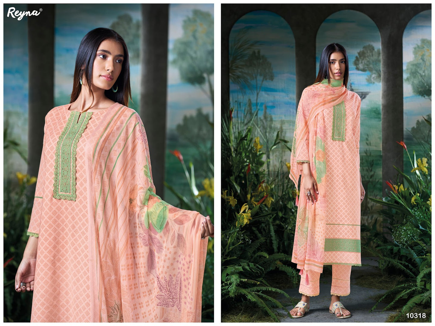 Vedha Reyna Cotton Pant Style Suits Exporter
