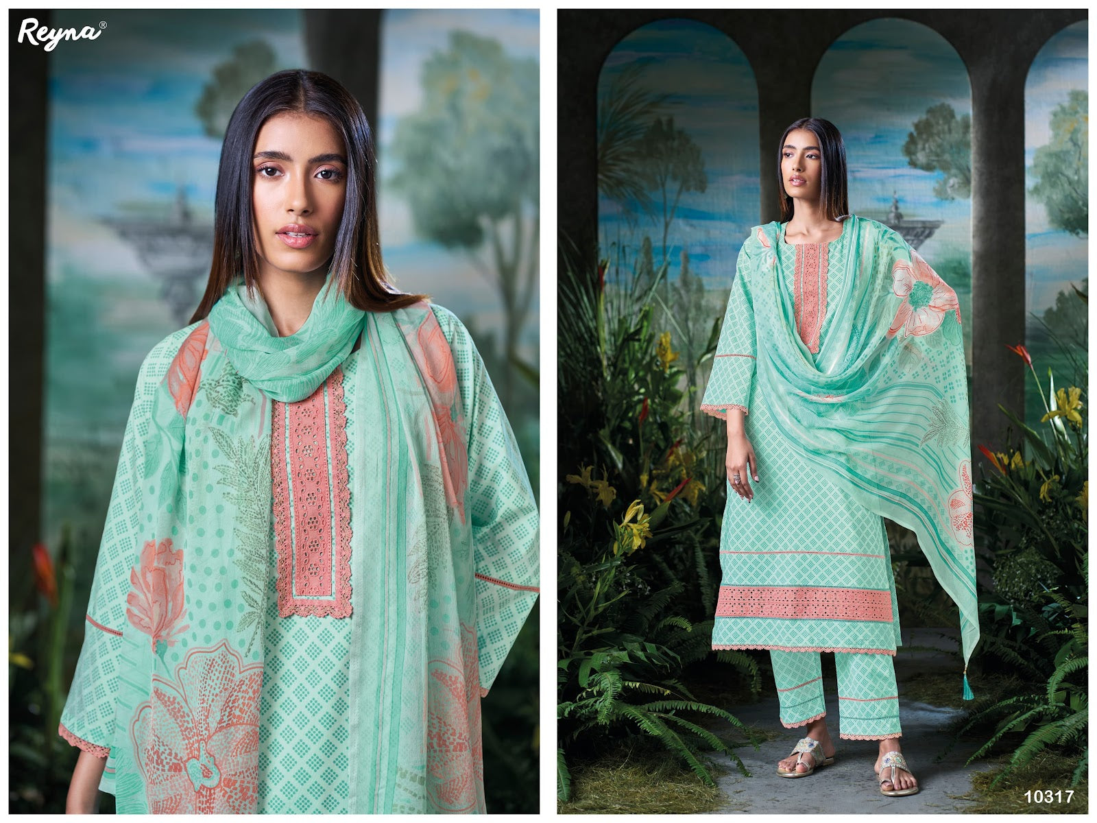Vedha Reyna Cotton Pant Style Suits Exporter
