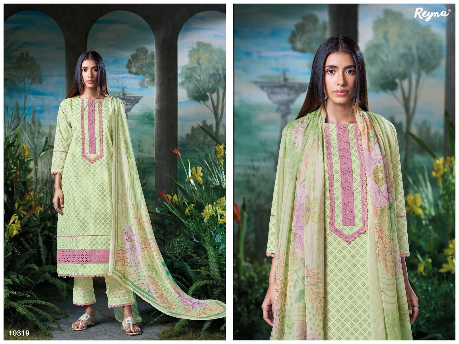 Vedha Reyna Cotton Pant Style Suits Exporter