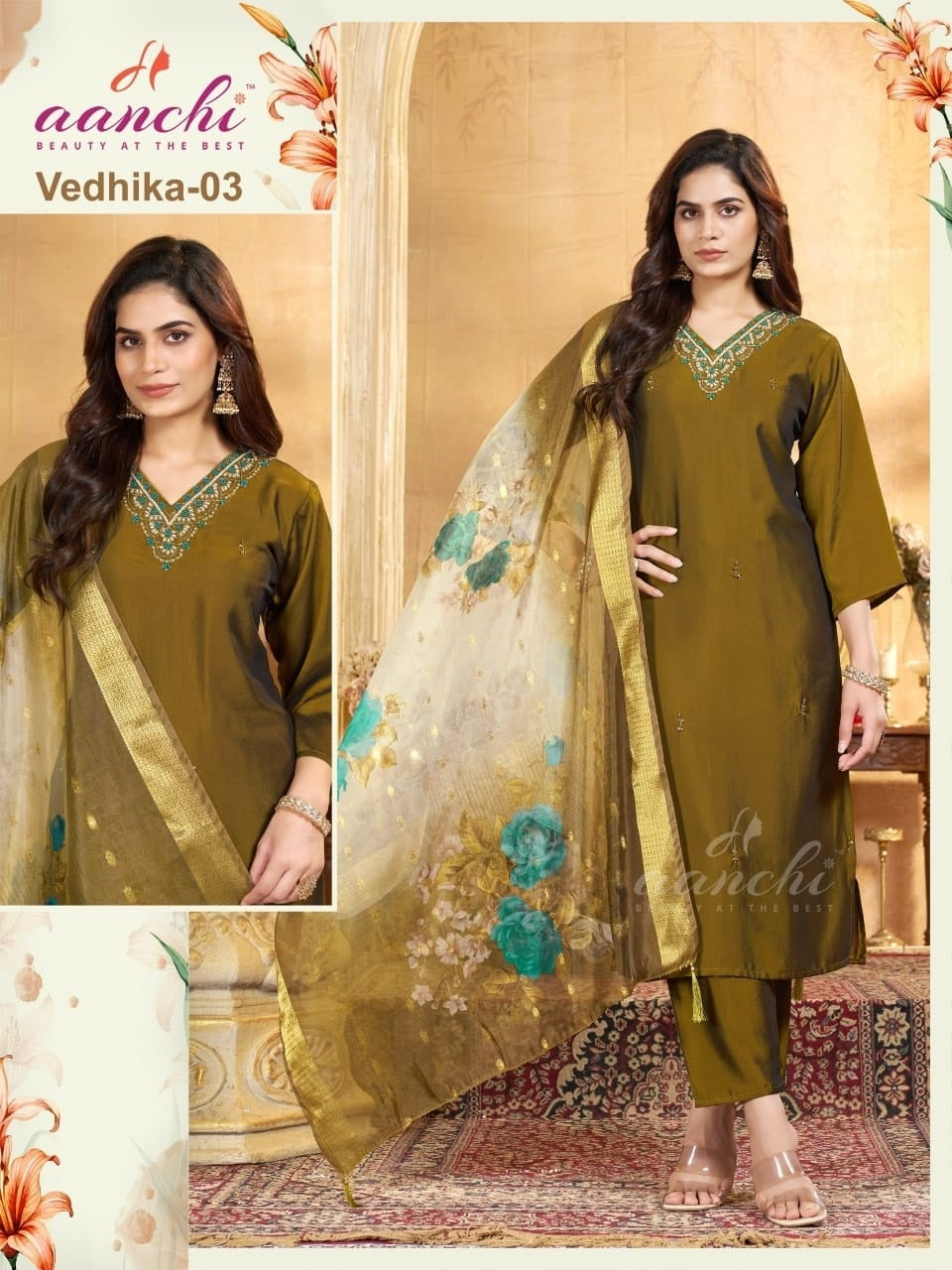 Vedhika Aanchi Readymade Pant Style Suits Exporter Gujarat