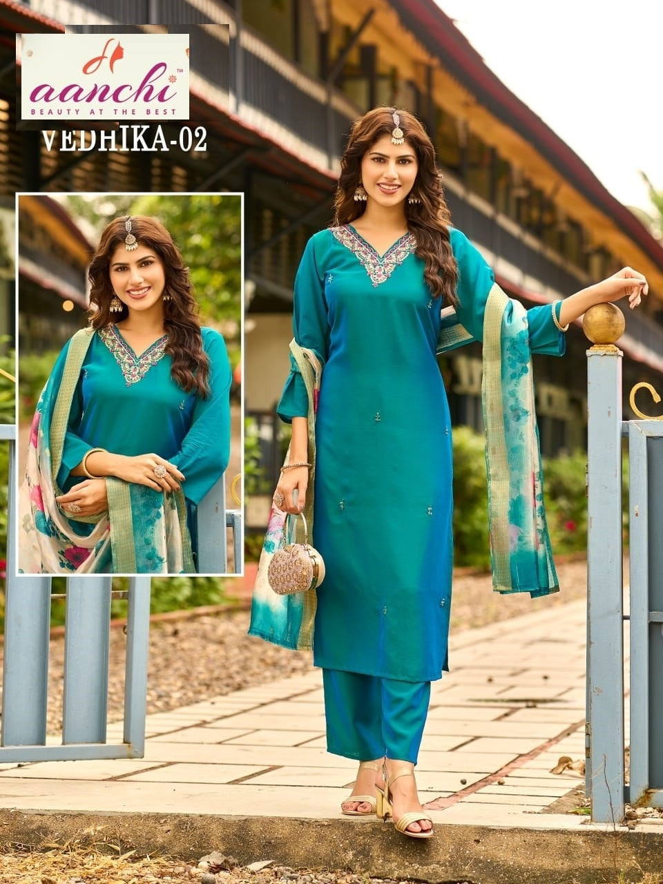 Vedhika Aanchi Readymade Pant Style Suits Exporter Gujarat