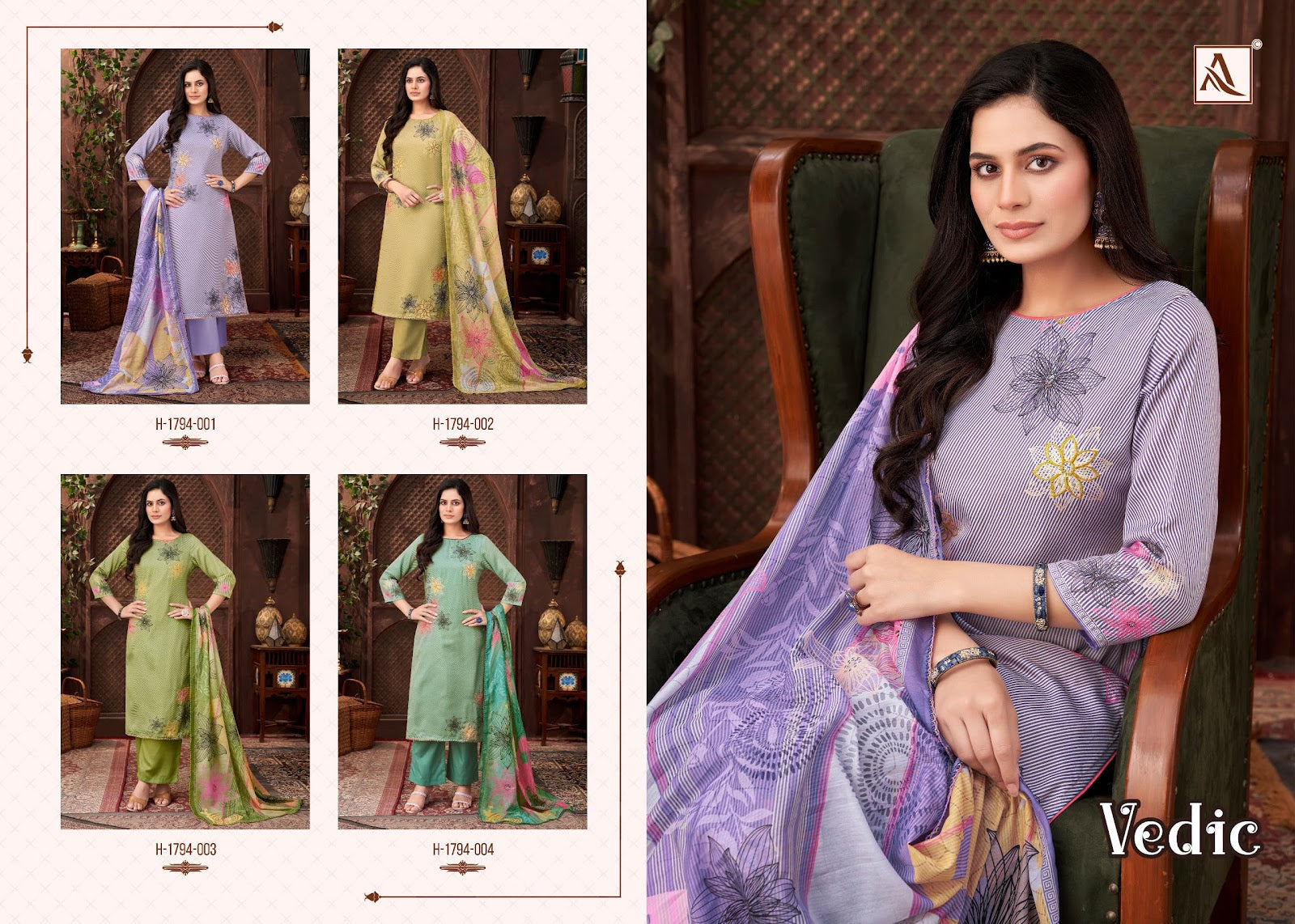 Vedic Alok Zam Karachi Salwar Suits Supplier Gujarat