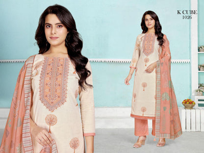 Vedika 1026 K Cube Linen Pant Style Suits Wholesale Price