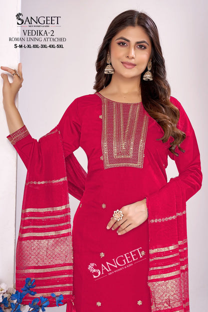 Vedika 2 Sangeet Roman Silk Readymade Pant Style Suits Supplier India
