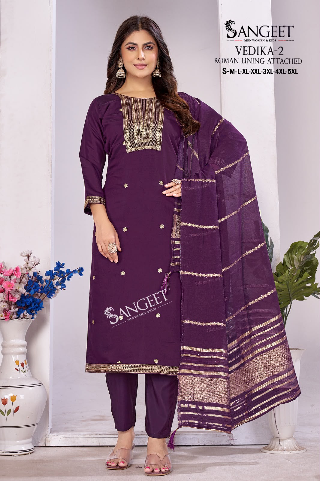 Vedika 2 Sangeet Roman Silk Readymade Pant Style Suits Supplier India