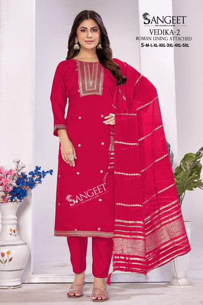 Vedika 2 Sangeet Roman Silk Readymade Pant Style Suits Supplier India