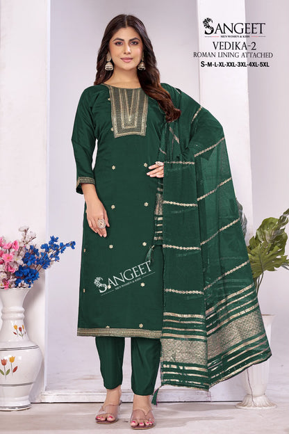 Vedika 2 Sangeet Roman Silk Readymade Pant Style Suits Supplier India