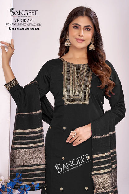 Vedika 2 Sangeet Roman Silk Readymade Pant Style Suits Supplier India