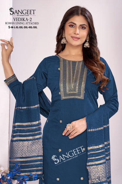 Vedika 2 Sangeet Roman Silk Readymade Pant Style Suits Supplier India