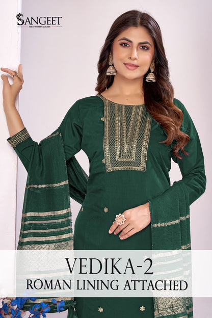 Vedika 2 Sangeet Roman Silk Readymade Pant Style Suits Supplier India