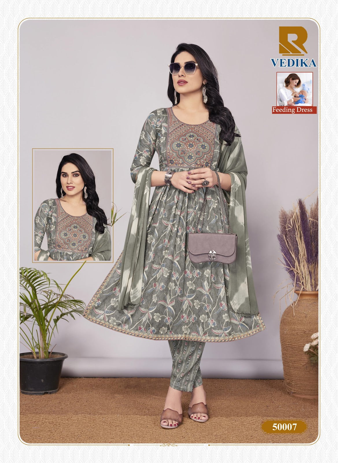 Vedika Feeding Maternity Raashi Capsule Readymade Pant Style Suits Manufacturer