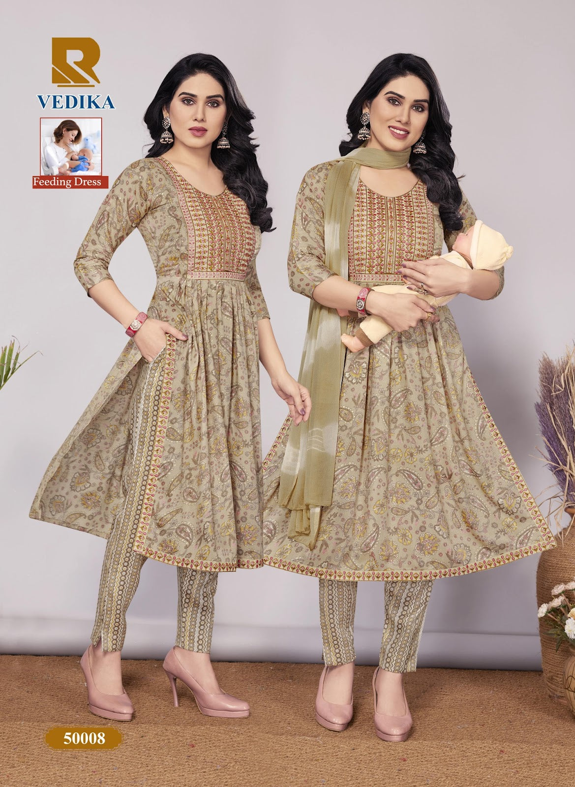 Vedika Feeding Maternity Raashi Capsule Readymade Pant Style Suits Manufacturer