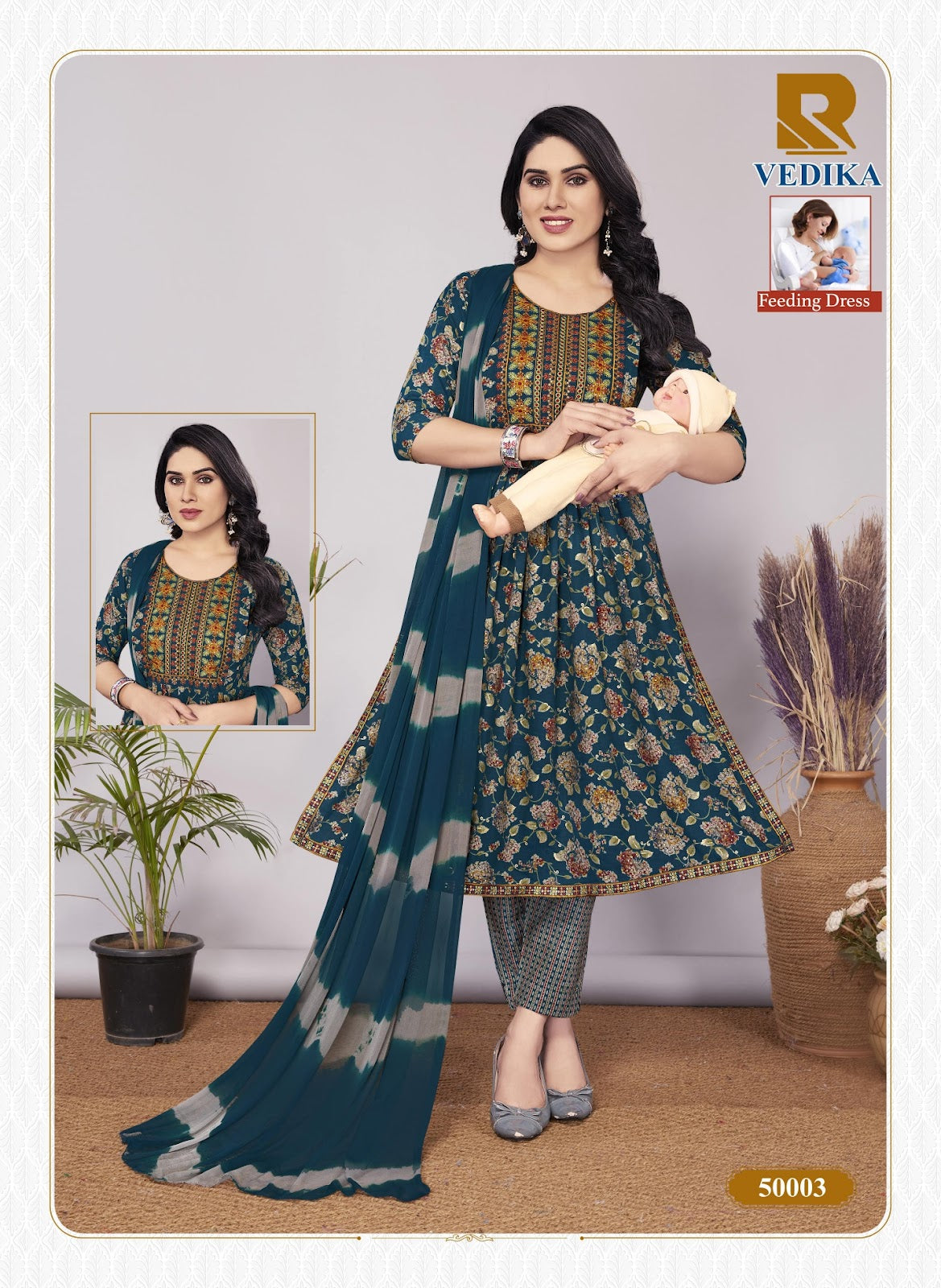 Vedika Feeding Maternity Raashi Capsule Readymade Pant Style Suits Manufacturer