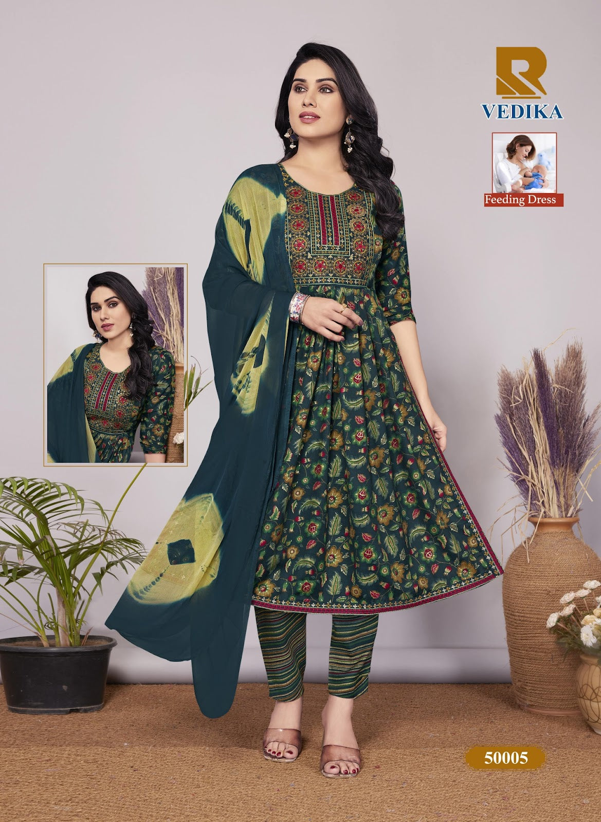 Vedika Feeding Maternity Raashi Capsule Readymade Pant Style Suits Manufacturer