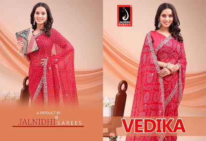 Vedika Jalnidhi Georgette Sarees Wholesale Price