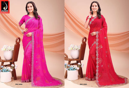 Vedika Jalnidhi Georgette Sarees Wholesale Price