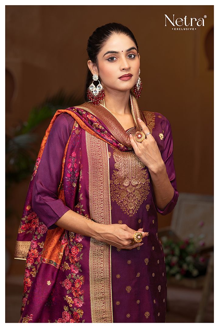 Vedika Netra Weaving Plazzo Style Suits Wholesaler Gujarat